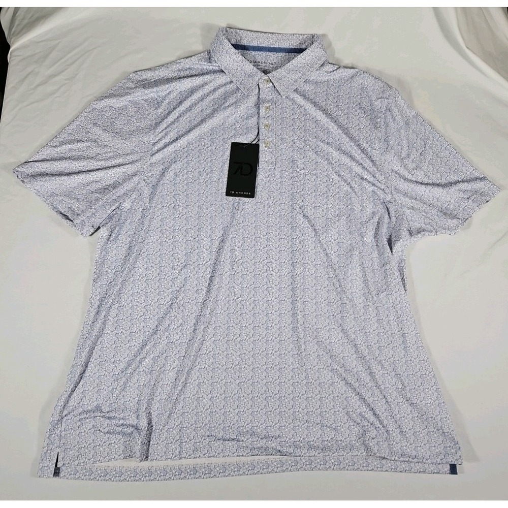 NWT 7 Diamonds Alessio 4 Way Stretch Polo Mens‎ 3XL Floral